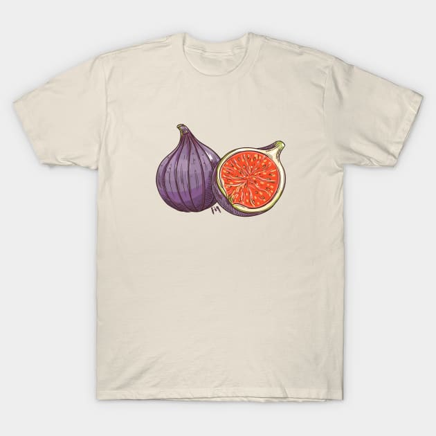 Figs Fruits | Purple Fruit T-Shirt by gronly